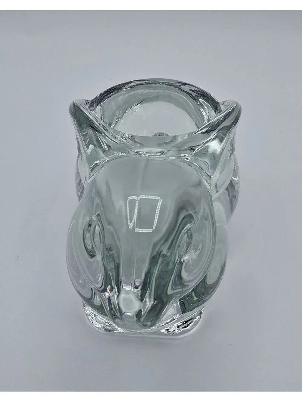 Vintage Clear Indiana Glass Bunny Rabbit Tealight Votive Candle Holder Clear